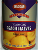 Click to view Yellow Cling Peach Halves in Light Syrup
